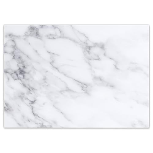 younikat 25 Paper Place Mats with Marble Look Glued I DIN A3 I Place Mats Table Mat Made of Paper Modern Disposable Wedding I you0141