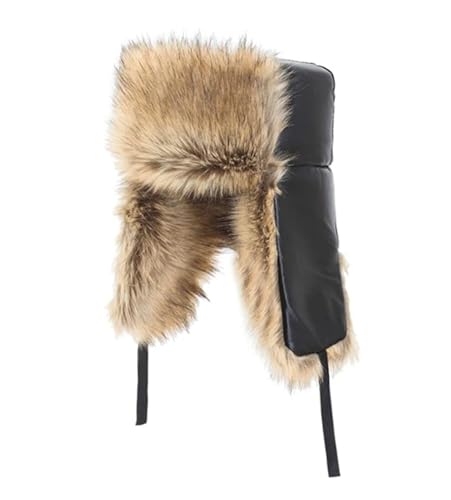 VONGAZ Gorro unisex de invierno, sombrero de bombardero de poliuretano, cálido, acolchado, forrado, resistente al viento, gorro de invierno, C, 7125