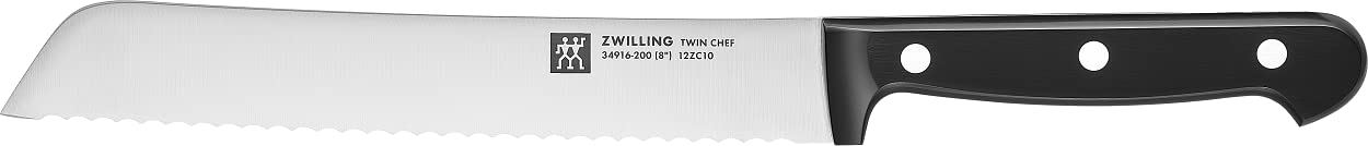 ZWILLING Twin Chef 2 Brotmesser 20 cm, Rostfreier Spezialstahl, Schwarz