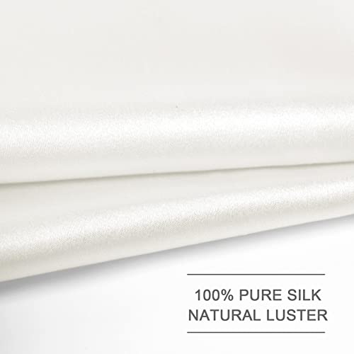 Selectedstyle 100% Pure Silk Pocket Square Solid Ivory #TOP3