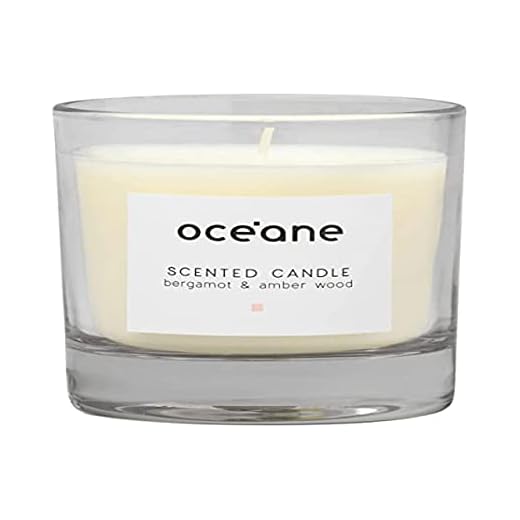 Vela Bergamot & Amber Wood, Scented Candle, Océane