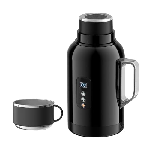 Car Electric Kettle - 1500Ml 12/24V Heating Pot, Stainless Steel Travel Boiler, Fast Boil Water Maker, Auto Power Off Tea Heater