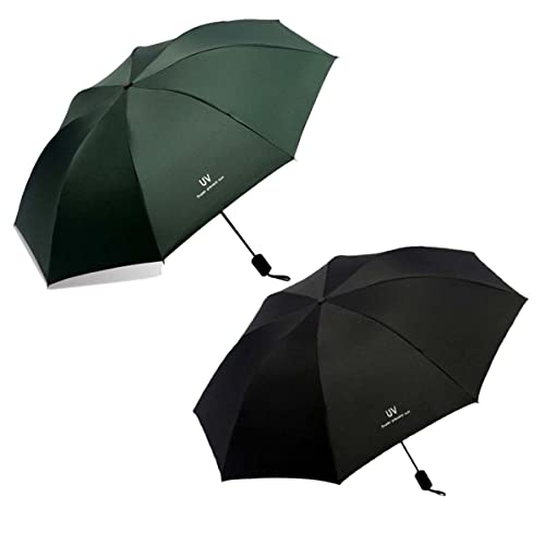 Image of KEKEMI 3 Fold Automatic Sun & Rain Umbrella for Men & Women (Pack of 2)