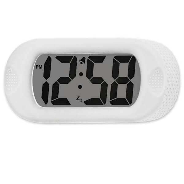 Horloge blanche en silicone Acctim pendule murale design épuré