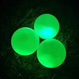 Aolowewin 3Pcs Glow in The Dark Golf Balls, Super Bright LED Golf Ball, Night Golf Practice Balls, Lights up for 5-8 Ms per Hit, for Night Golf Lover's Gifts (Green)