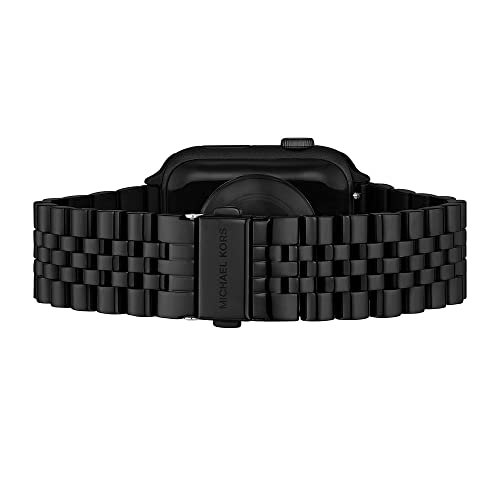 Michael Kors Band Compatible with Apple Watch, 38/40/41 mm:42/44/45/49 mm-20 mm Black Stainless Steel, MKS8056E - Image 4