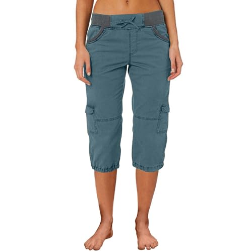Pantalon cargo d'été pour femme résistant avec plusieurs poches