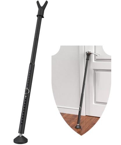 Fermaporta barra di sicurezza, barra di sicurezza 3 in 1 per appartamenti e patio, porta scorrevole dall'interno, barra di sicurezza regolabile per porta anteriore e finestra, per la sicurezza