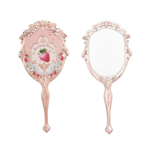 Flower Knows Strawberry Rococo Hand Mirror,Vintage Portable Handh...
