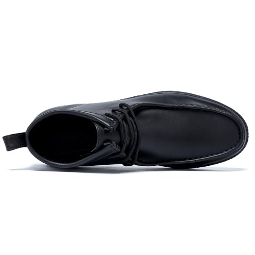 Men's and Women's Fashionable Leather Casual Shoes, Retro Simple Neutral Classic Oily Leather Shoes, Cowhide Leather Shoes Black3