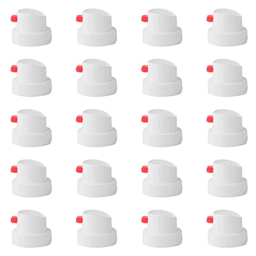 Yzwuyou 20 Stück Sprühkopf Ersatzsprühkopf Spray Caps Set für Spraydose Sprühdosen Spraycan (Weiß) Cover