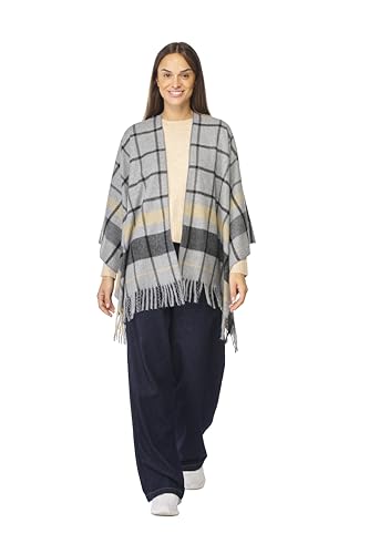 Image of Women's Shawl Wrap Poncho Ruana Cape Cardigan Sweater Open Front for Fall Winter Spring