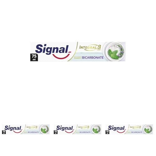 Signal - Signal Integral 8 Dentifrice Nature Elements Bicarbonate 75ml (Lot de 4)