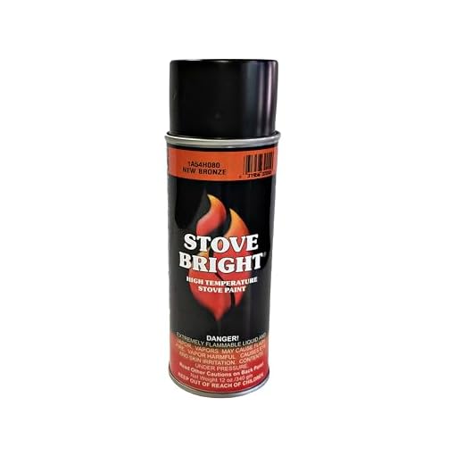 Stove Bright High Temp Spray Paint, Metallic, Up To 1200 Degrees, 12 Ounce (Pack of 1), 8107 - New Bronze