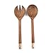 Thirstystone 2 Piece Mango Wood/Copper Salad Fork & Spoon Server Set
