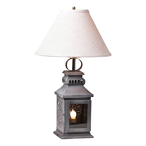 Irvins-Country-Tinware-Miners-Lamp-with-Shade-in-Antique-Tin Irvins Country Tinware Miners Lamp with Shade in Antique Tin