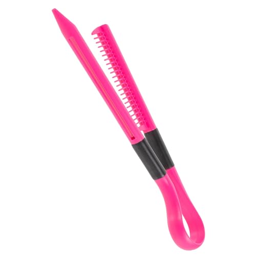 Plancha para el cabello en forma de peine para uso profesional, peine alisador plegable con diseño de agarre suave, ideal para cabello grueso y fino, resistente al calor y práctico miniatura 1