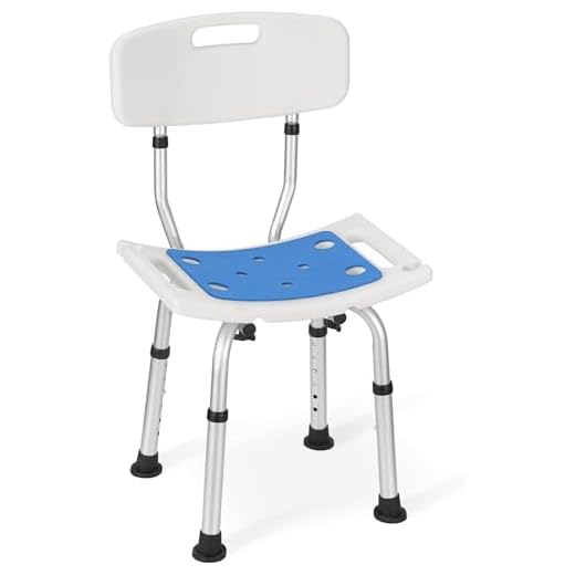 Careboda 6 Adjustable Height Shower Chair with Tool-Free Assembly, Aluminum Bathtub Chair with seat Cushion for Inside Shower, Anti Slip for Safety for Elderly, Disabled, Pregnant