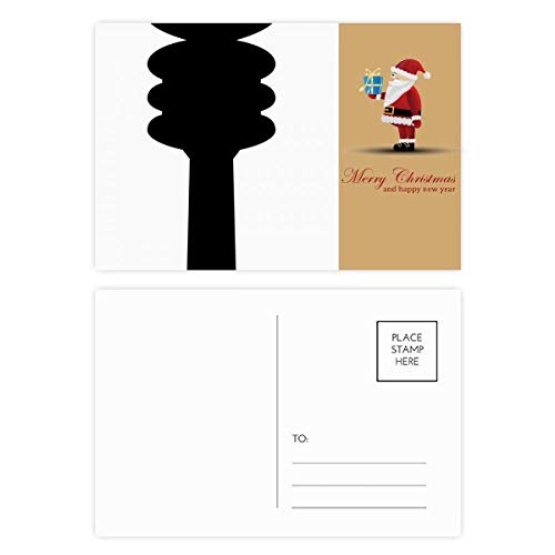 Cartes postales motif Père Noël et tour de Berlin lot de 20 illustrations festives