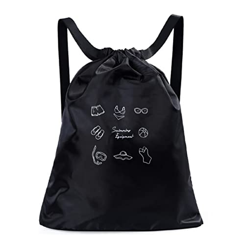 Rucksack mit Kordelzug für Kinder, wasserdichte Kordelzug-Taschen, nass und trocken, Trennung, wasserabweisend, Sport, Training, großer Raum für Einkaufen, Schwimmen, Yoga Cover