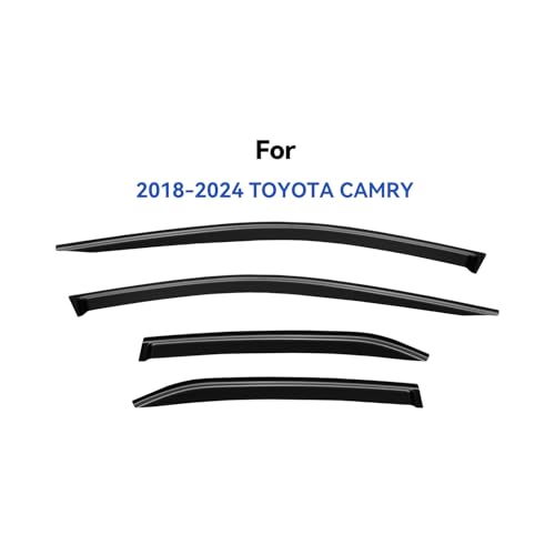 Image of Window Visors Rain Guards for 2018-2024 Toyota Camry, Out-Channel Window Vent Wind Deflectors Visors Shades for Camry 18-24