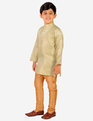 Image of Boy's Kurta Pajama Set (Silk) Traditional Dress Ethnic Wear (P-170)