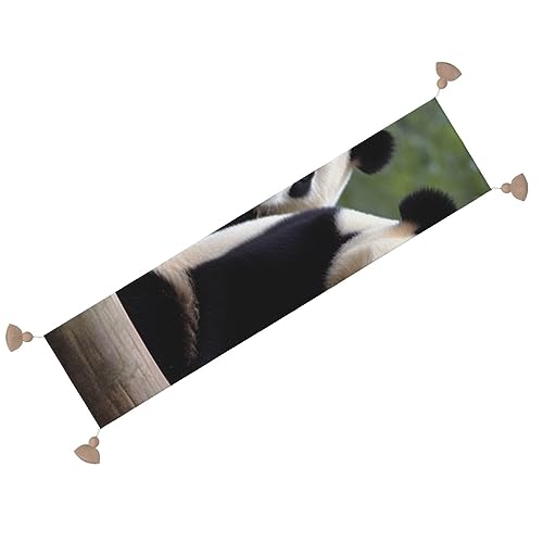Chemin de table en lin panda anti-glisse pour embellir vos buffets - 3