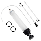DUBUOZA Pompe à Huile de 500 ML, avec Tuyau et Tube d'extension, extracteur de Liquide et Pompe de Remplissage, Pompe Manuelle, Convient pour Le Liquide de Frein, Le Liquide de Refroidissement