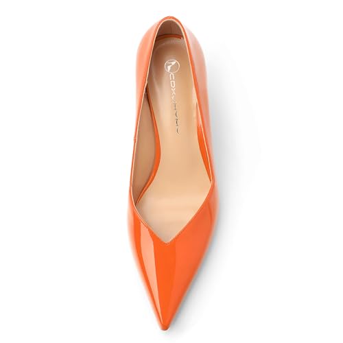 Image of Women Pointed Closed Toe 2.5 Inch Kitten Heel Slip On Pumps | Elegant Comfort Formal Dress Footwear, Versatile Ladies Shoes For Office Wedding Party Evening Daily Occasions