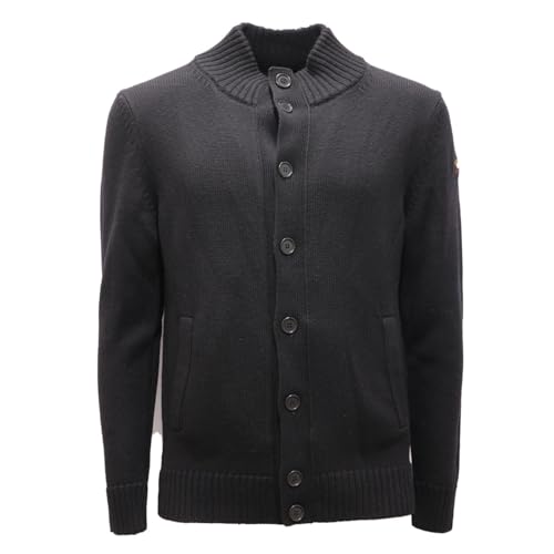 Wool sweater Paul&Shark en laine noire : l'excellence du cardigan