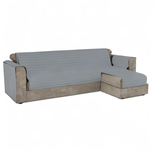 Housse de canapé pour protéger un angle réversible de 240 cm gris - 8