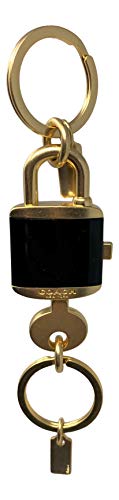 Coach Womens Lock And Key Bag Charm Key Ring C1679 Im/Black #TOP3