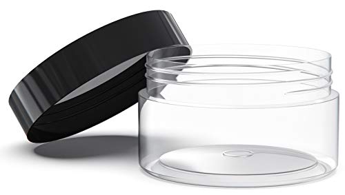 4Oz Plastic Containers With Lids 50 Pack Bpa Free, Bulk Clear Empty Refillable Round Sugar Scrub Small 4 Oz Plastic Jars With Lids For Cosmetics, Lotions, Body Butters, Liquid Slime & Beauty Products #TOP2