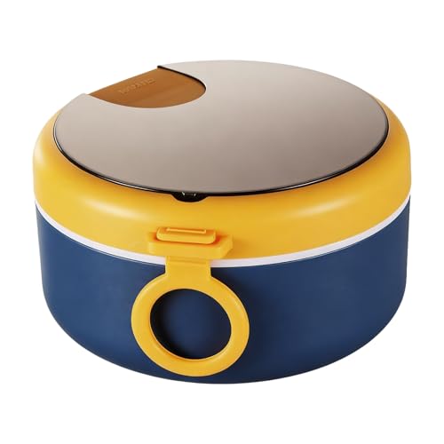 Taza de Fideos Instantáneos 850 ml - Tazón de Fideos de Alimenticio a Prueba de Fugas con Tapa Cuchara Plegable | Apto para microondas, lavable. Perfecto para almuerzos, cenas, meriendas, hogar,