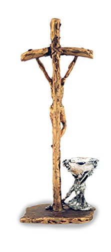 Venerare Saint John Paul II Crucifix with Communion Chalice | Great Catholic Gift for First Holy Communion, Confirmation, Ordination, and Weddings | Christian Home and Chapel Décor