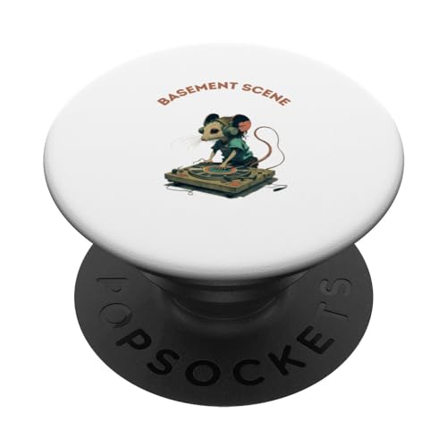 DJ Mouse en el sótano Cool Tees para los amantes de la música PopSockets PopGrip Intercambiable