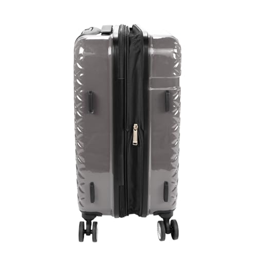 kathy ireland Unisex Adult Yasmine Hardside Lightweight Expandable Spinner Luggage, Ivory, 3-Piece Set2