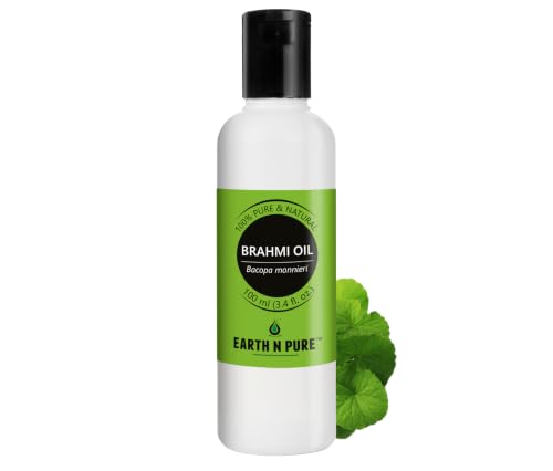 Image of Earth N Pure Brahmi Oil | Cold-Pressed | 100% Pure & Natural | Scalp Nourishment, Healthier-Looking Hair & Skin | Vegan & Cruelty-Free | 100ml