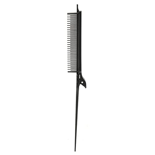 Rat Tail Teasing Clip Comb, Highlighting Comb Hair Styling Tool for Hair Clipping, Highlights and Hair Combing (26.5 X 2.5cm) Black