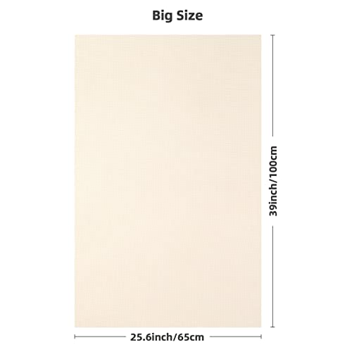 Caydo Aida Cloth 14 Count Light Beige Cross Stitch Cotton Fabric For Crafts And Needlework, 25.6 X 39 Inch #TOP1