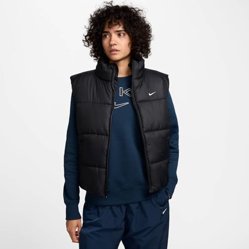 Nike Sportswear Tech Fleece Synthetic Fill Classic Vest Gilet/Vest For Womens Black/(White) L