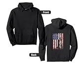 Patriotic Coon Hunting Dogs American Flag Pullover Hoodie