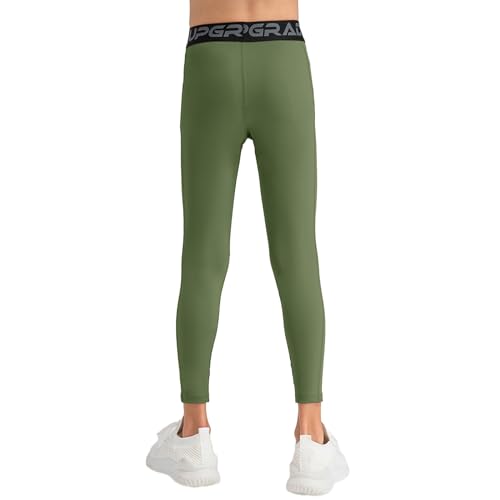 Youth Boys Compression Leggings Tights Basketball Athletic Pants Sports Base Layer for Running Soccer3