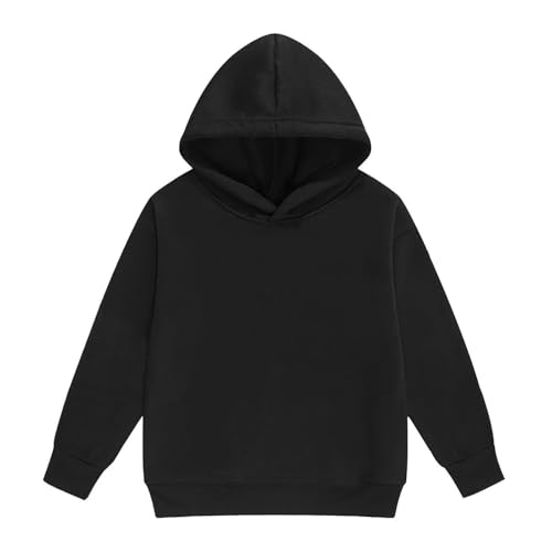 Genérico Sudadera Niña con Capucha Color Sólido Básico Algodón Manga Larga Ropa Infantil Suave Transpirable Primavera Otoño Casual Deporte Diario Escuela A16