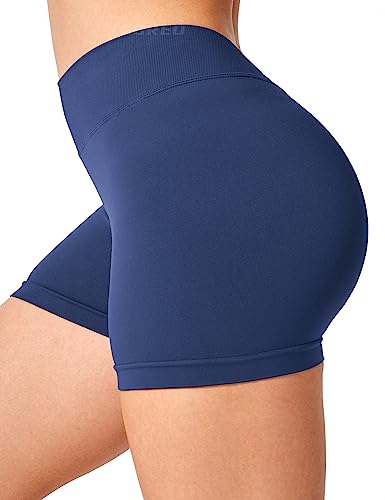 YEOREO Shorts de treino feminino com costas em V para academia levanta bumbum Liz cintura alta sem c
