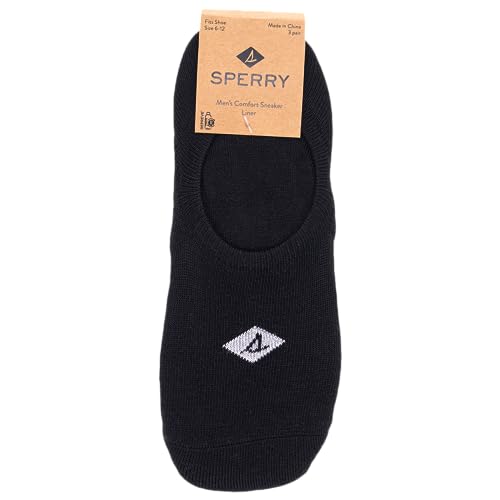 Sperry Men's Repreve Comfort Sneaker Low Cut Socks-3 Pair Pack-Heel Toe Cushion and Moisture Wicking3