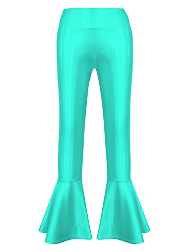 FEESHOW Kids Girls Metallic Splice Sports Dance Leggings Pants Athletic Workout Active Yoga Compression Tights2