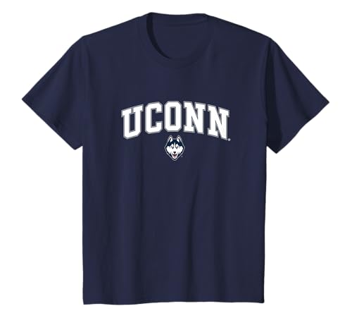 Kids Connecticut Huskies Kids Arch Over Navy T-Shirt