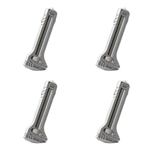 Surluoen 4 Piezas Mini Llave Abridor de Llave Multiherramienta A Prueba de Óxido Barra de Palanca Ajustable Portátil Lata Punta de Destornillador