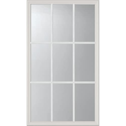 Odl Clear Low-E Door Glass - 9 Light External Grille - 22" X 38" Frame Kit #TOP8